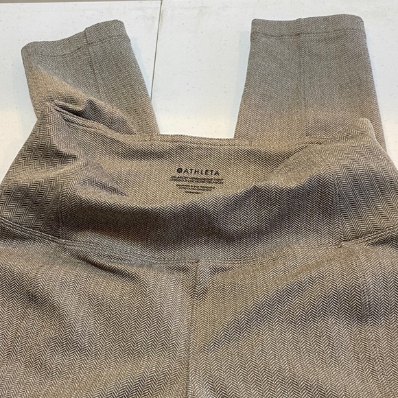 Athleta Pants - Athleta Taupe Herringbone leggings -dressy